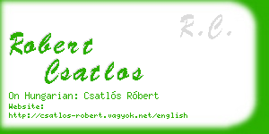 robert csatlos business card